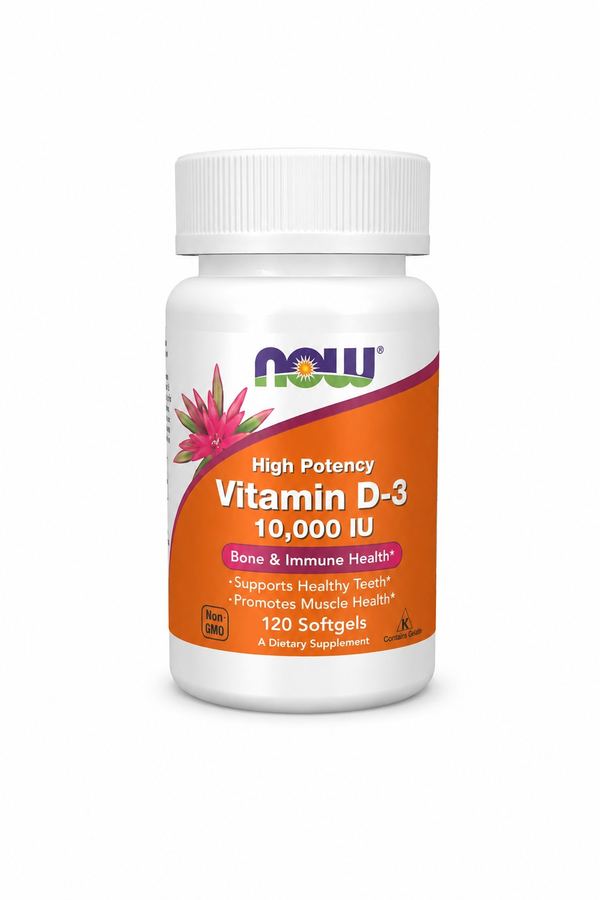 Vitamina D-3 High Potency 120 Softgels (10,000 IU)